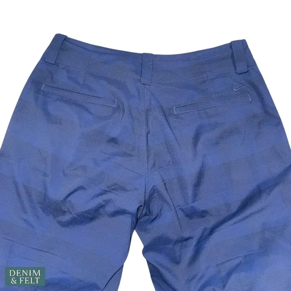 Nike Golf Dri-FIT Blue Plaid Straight‎ Leg Pants Women’s Size 2 31” Inseam